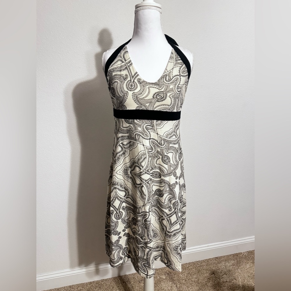 Patagonia Black and Cream Backless Dress